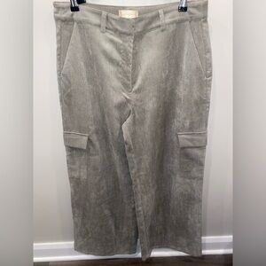 Altar'd State Green Corduroy Wide Leg Cargo Pants with Pockets Women's Large